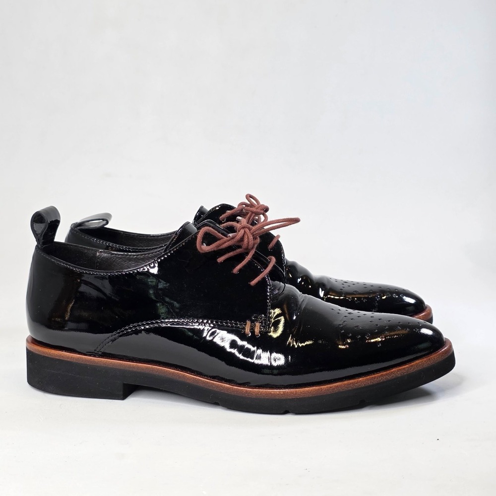JB Martin Derby Women's Dress Shoes Size 5.5 EU36 Black Patent Leather Classic
